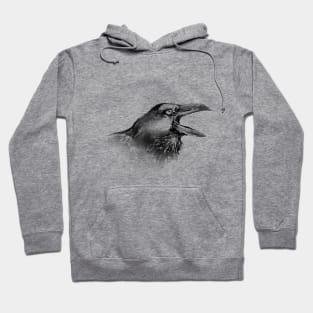 Handpainted Crow Hoodie